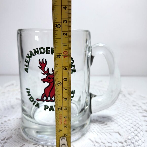 Alexander Keiths Beer Stein India Pale Ale Mug Cup Thick Heavy Clear Glass 450ml - Picture 8 of 10